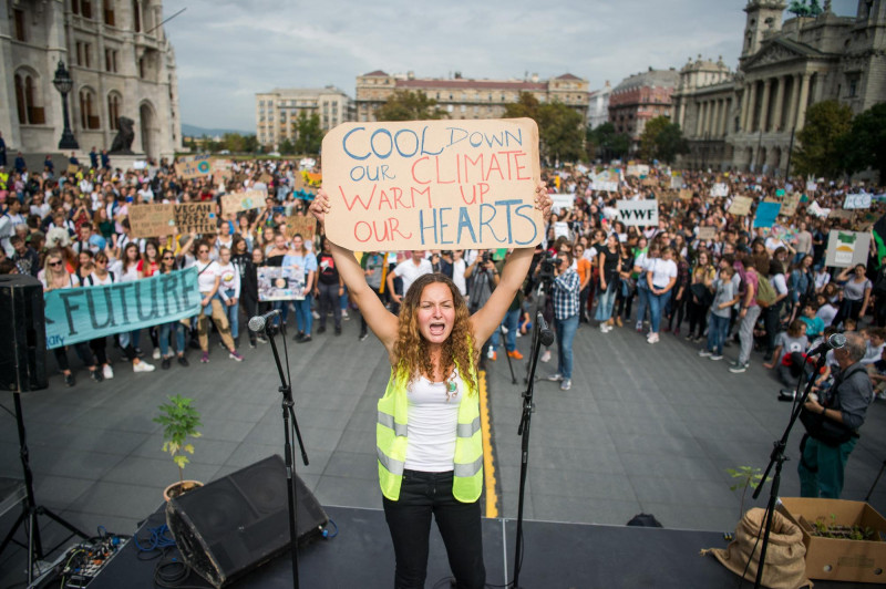 Demonstráció a harmadik globális klímasztrájk keretében Bu